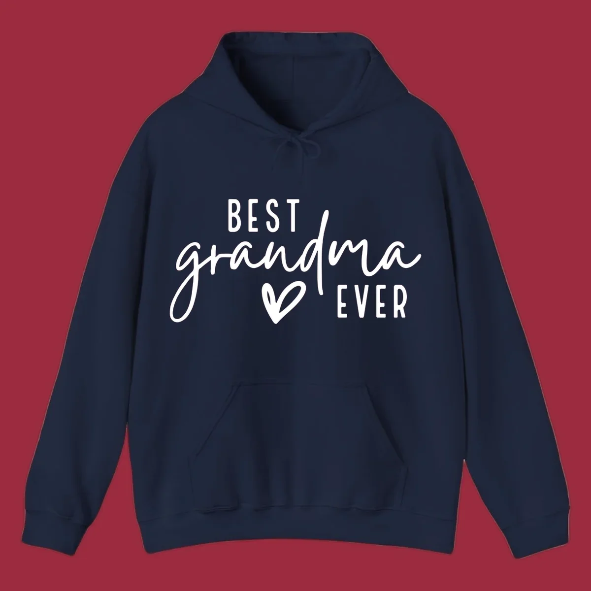 Best Grandma Ever text and heart design
