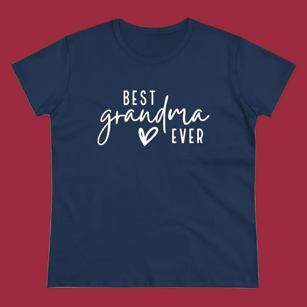Best Grandma Ever text and heart design