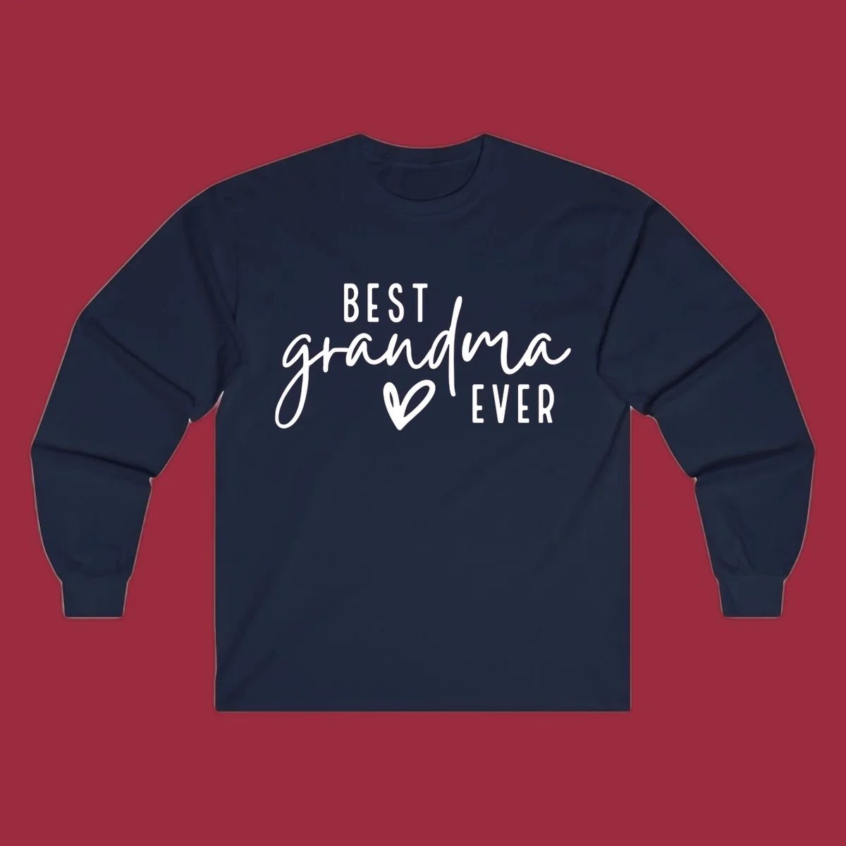 Best Grandma Ever text and heart design