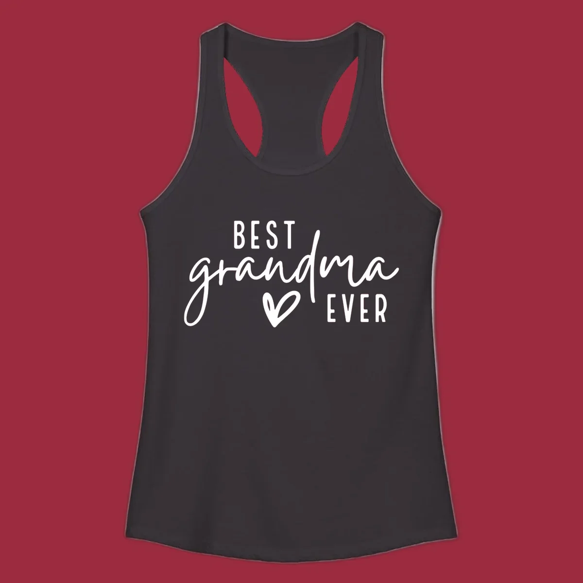 Best Grandma Ever text and heart design
