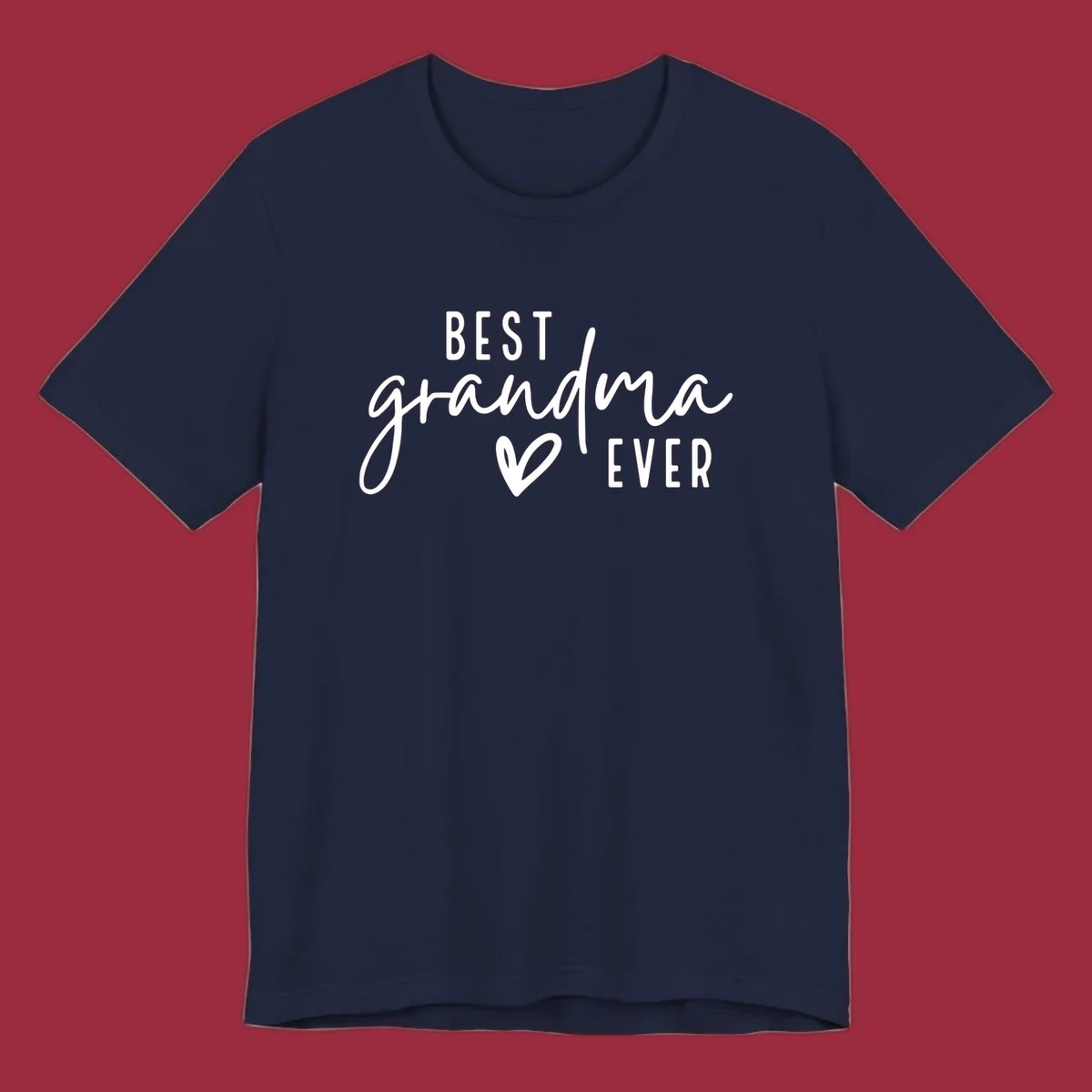Best Grandma Ever text and heart design