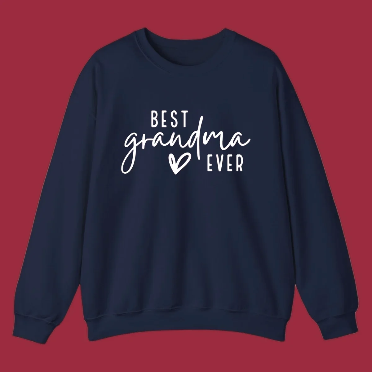 Best Grandma Ever text and heart design