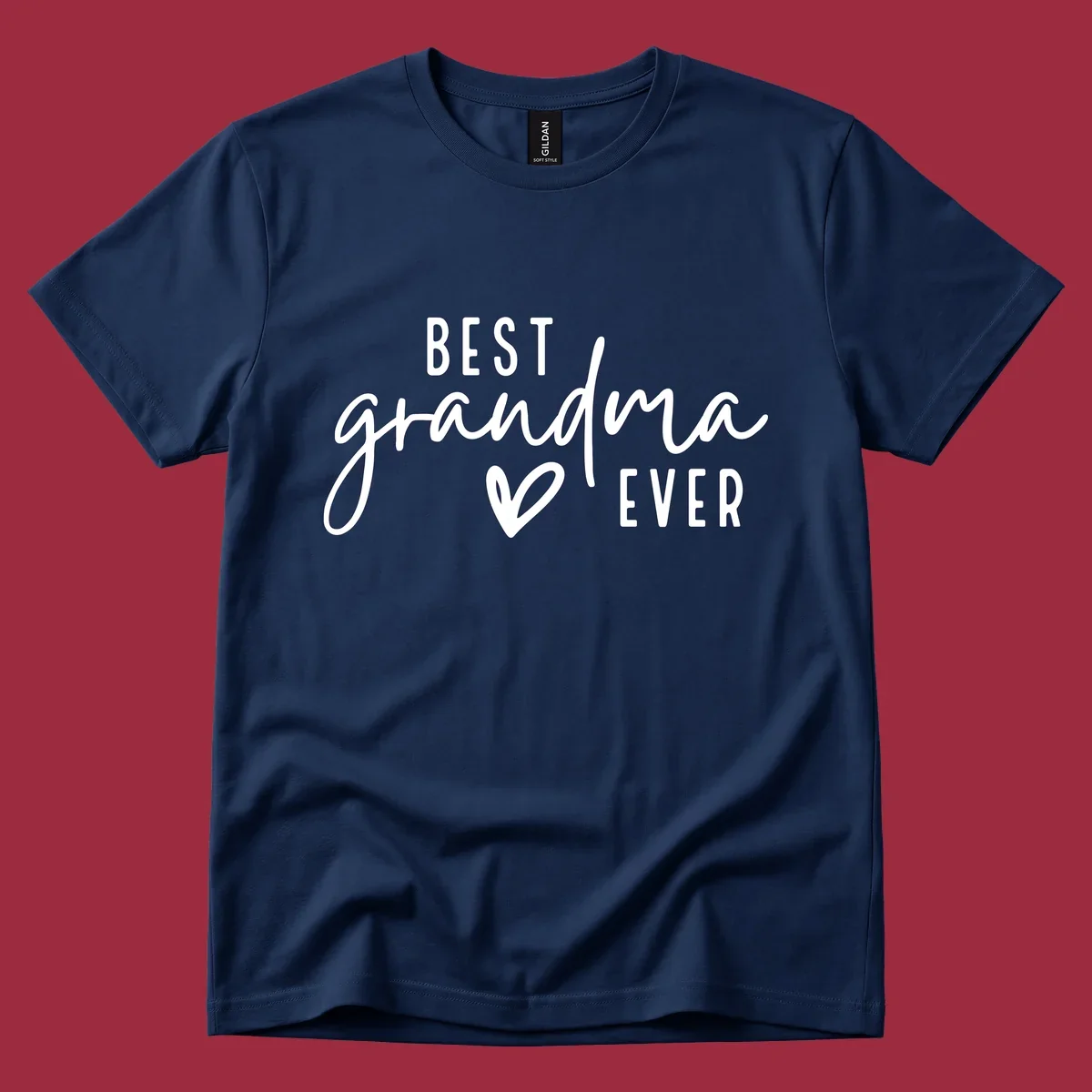 Best Grandma Ever text and heart design