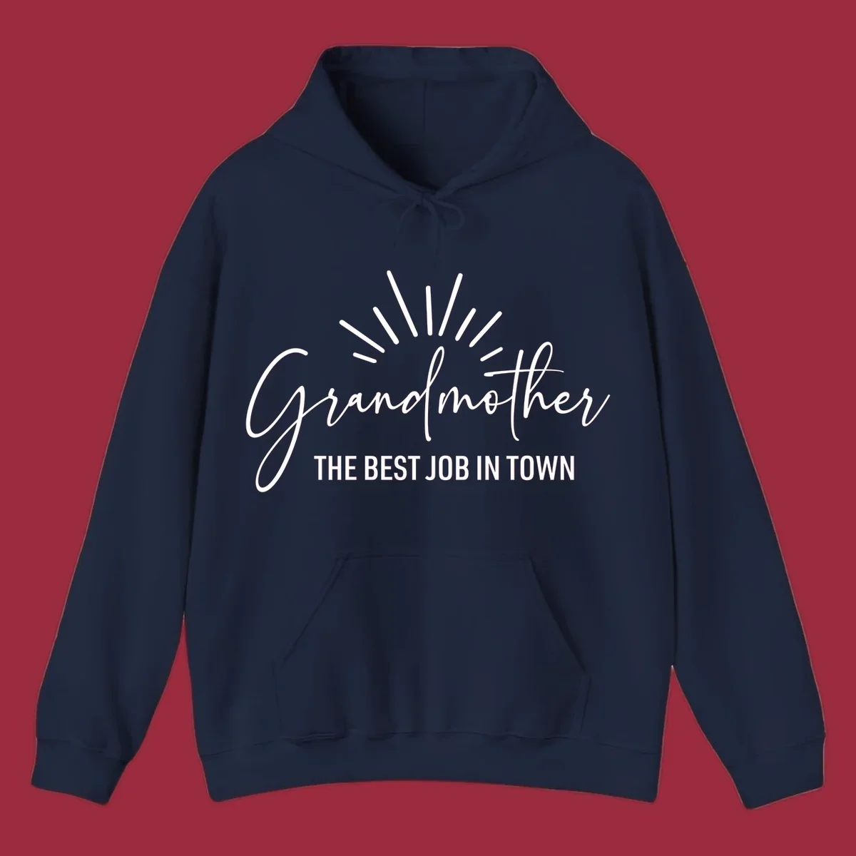 Grandmother the best job in town text design with sun rays