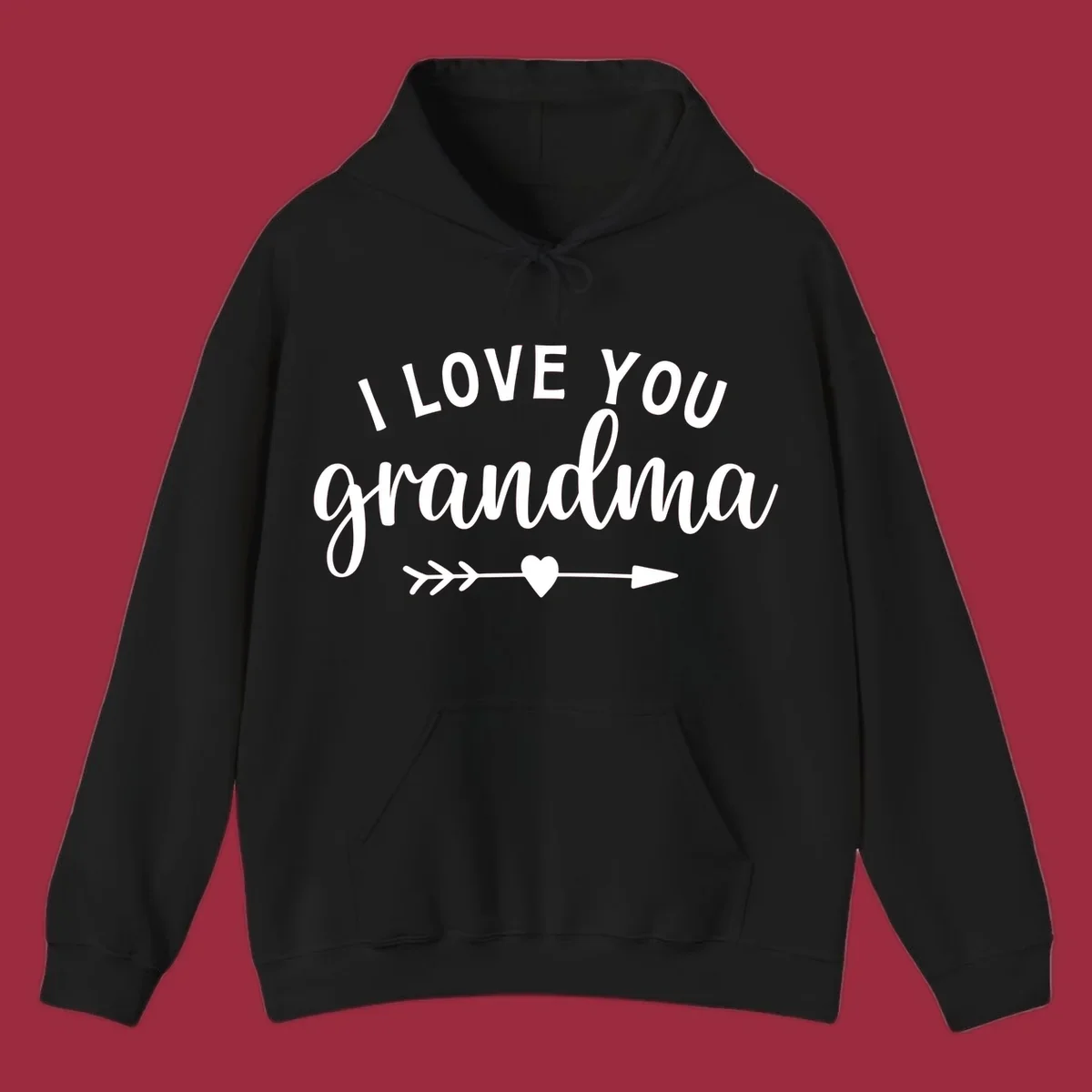 I Love You Grandma text with heart and arrow graphic