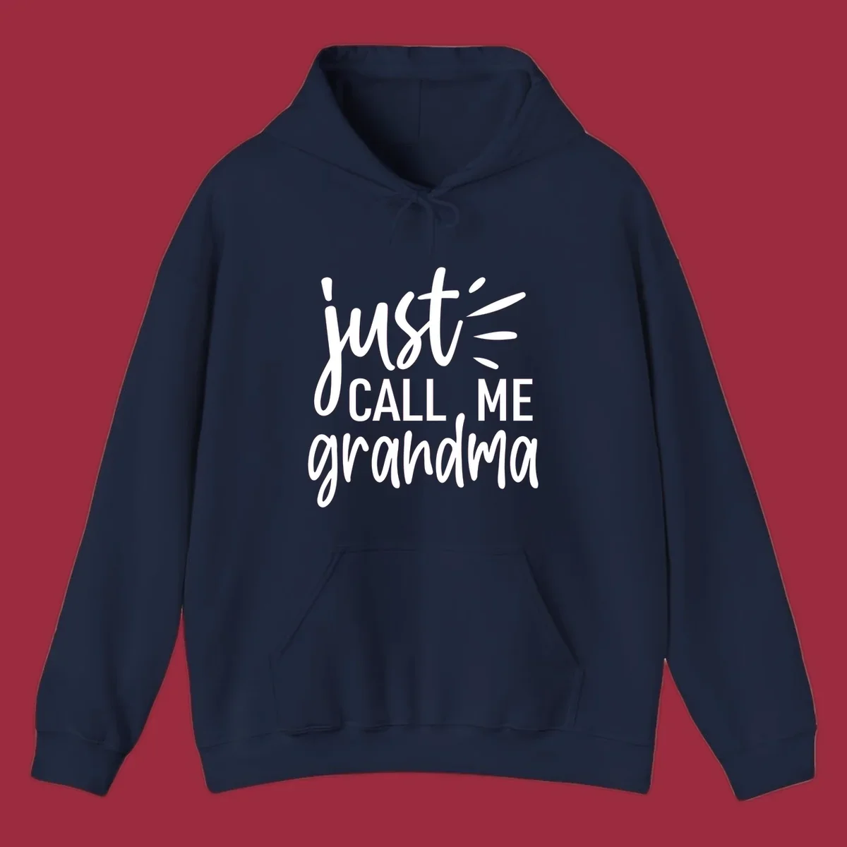 Call me grandma typography design with script and block fonts.