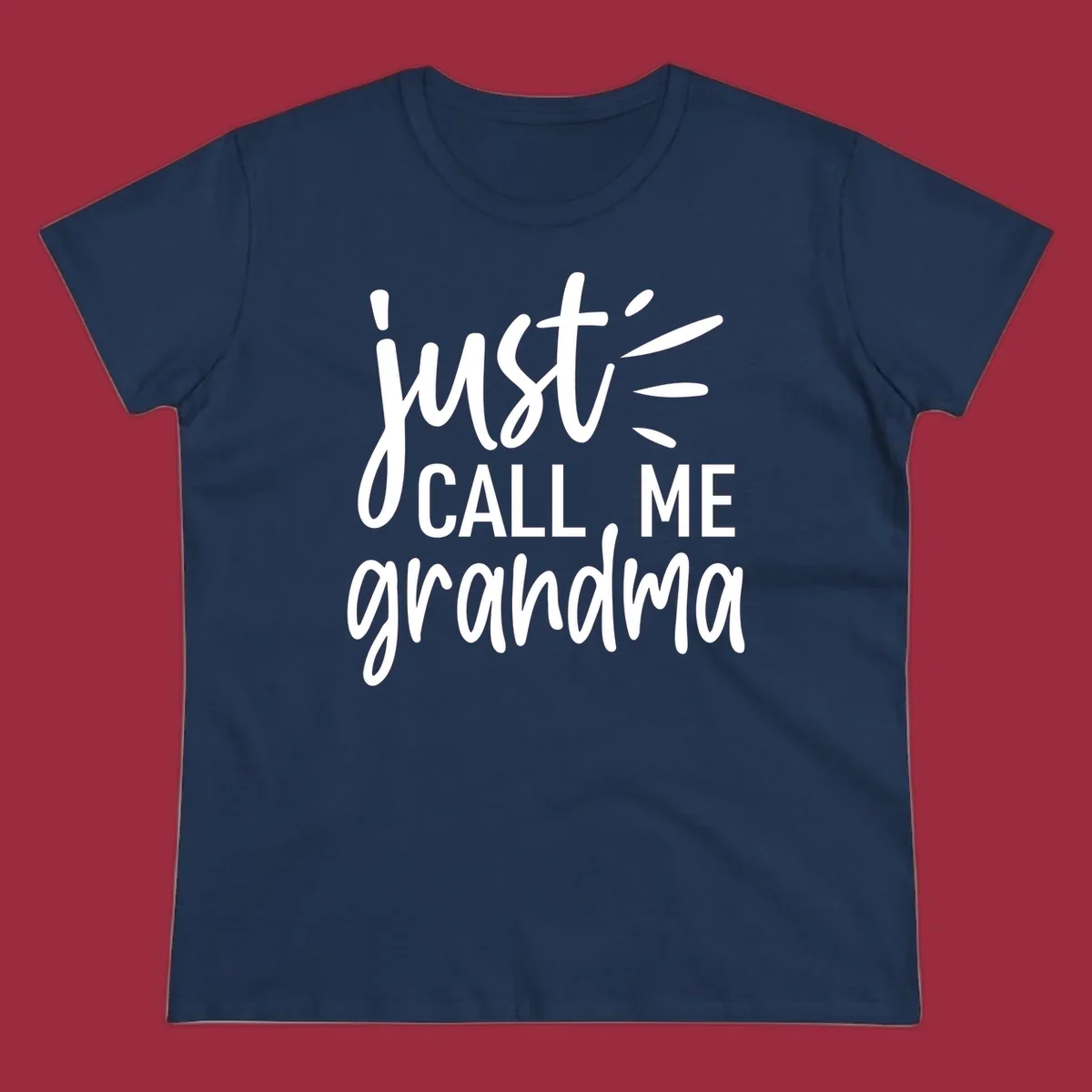 Call me grandma typography design with script and block fonts.