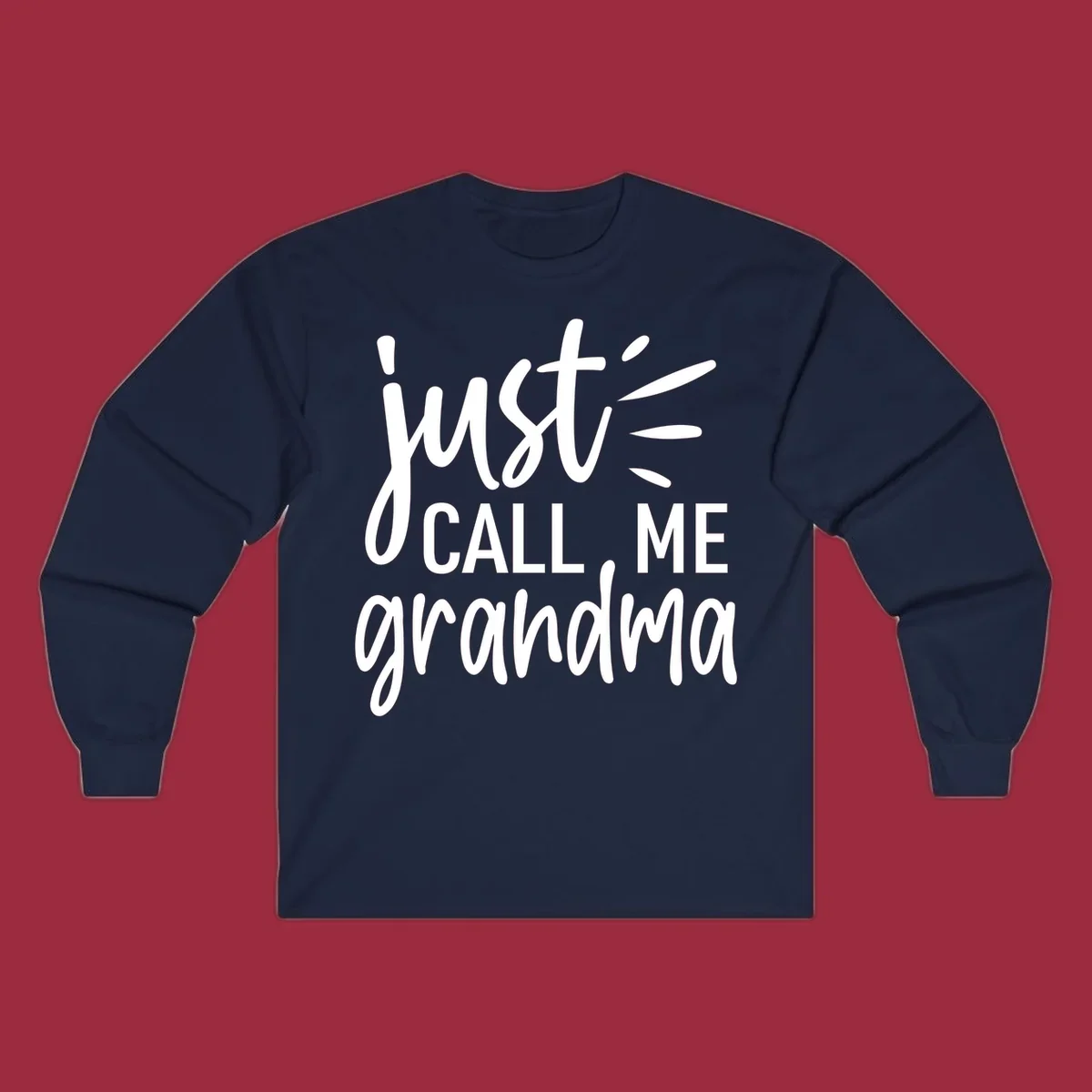 Call me grandma typography design with script and block fonts.
