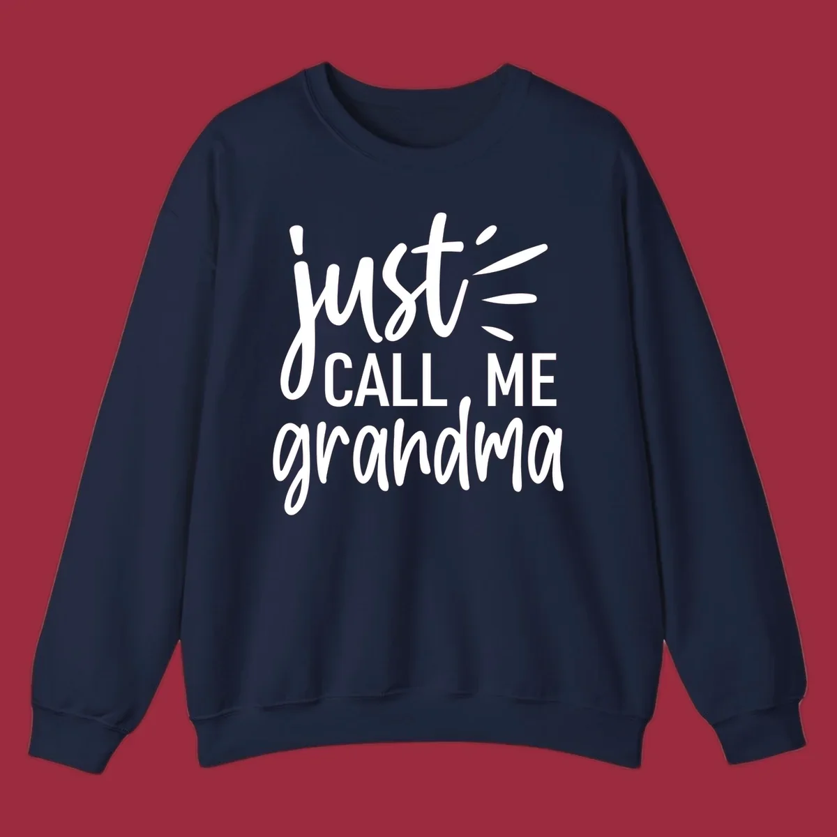 Call me grandma typography design with script and block fonts.