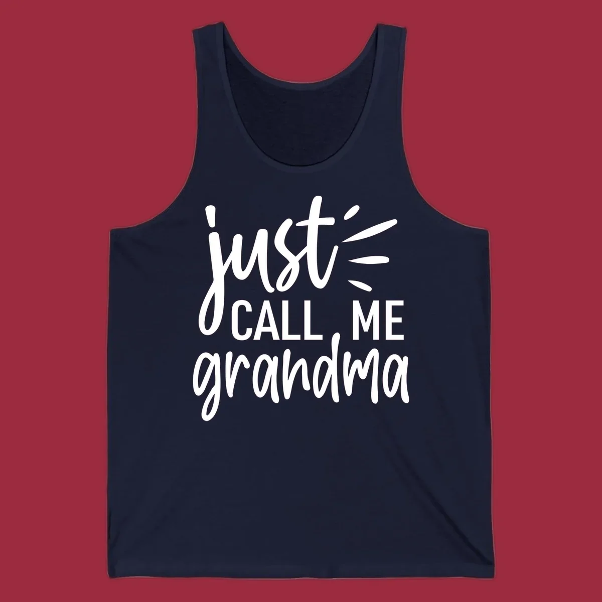 Call me grandma typography design with script and block fonts.