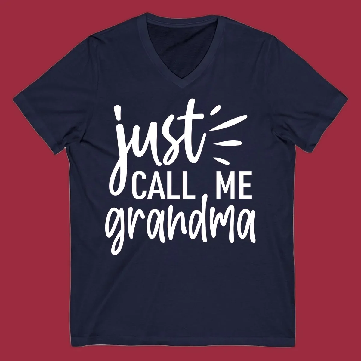 Call me grandma typography design with script and block fonts.