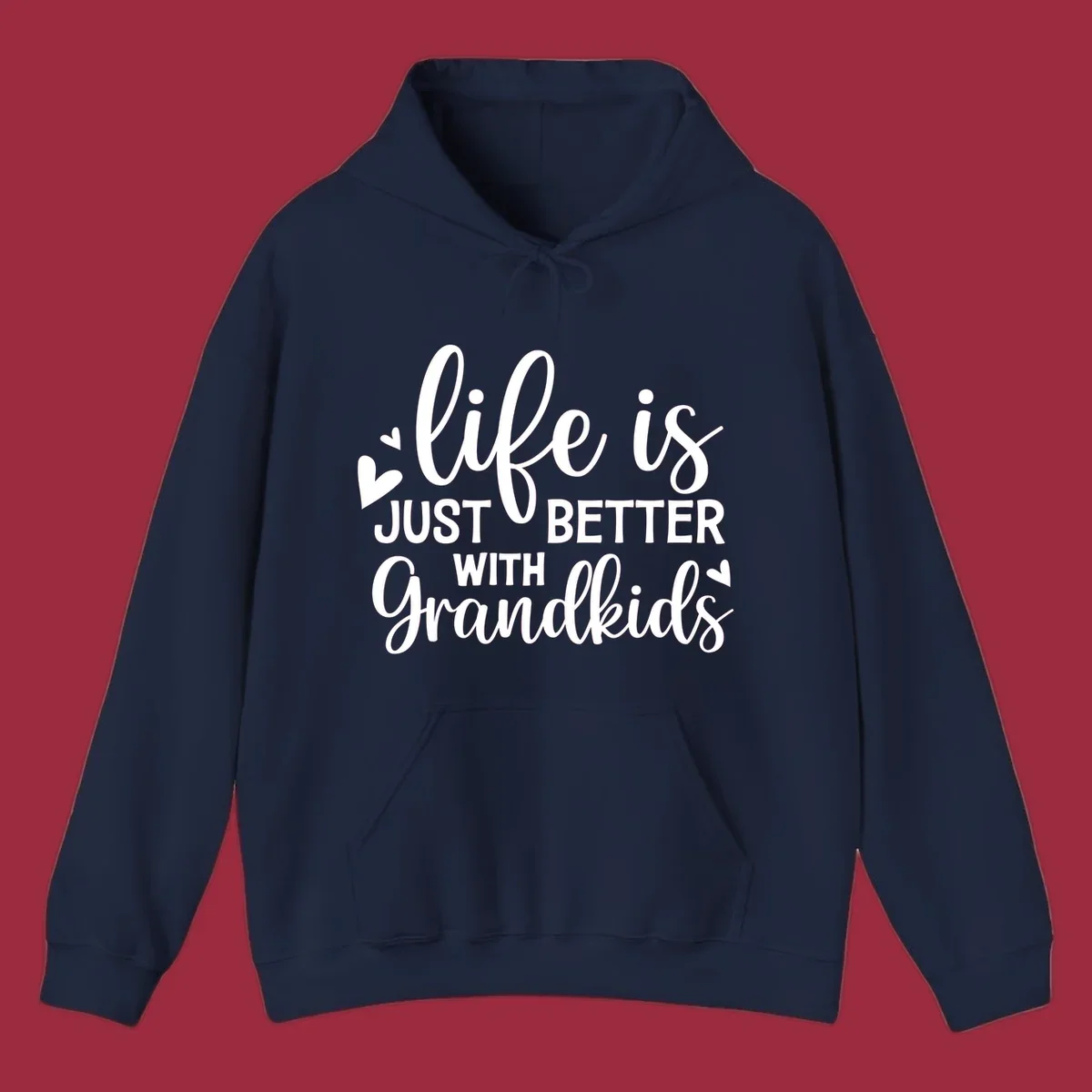 Typography design: life is just better with grandkids with hearts.