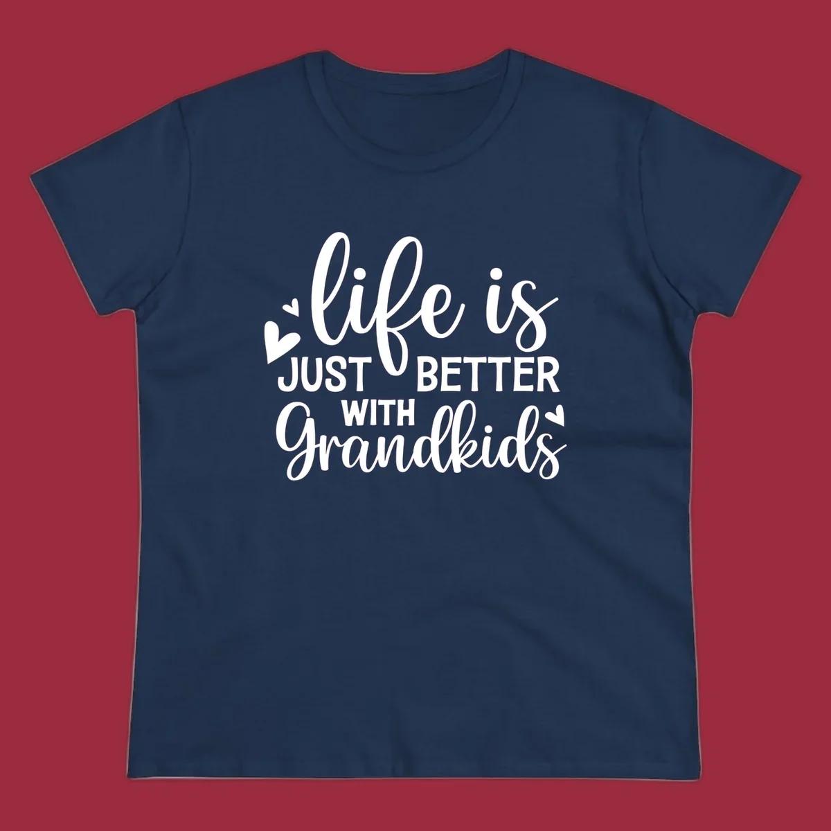 Typography design: life is just better with grandkids with hearts.