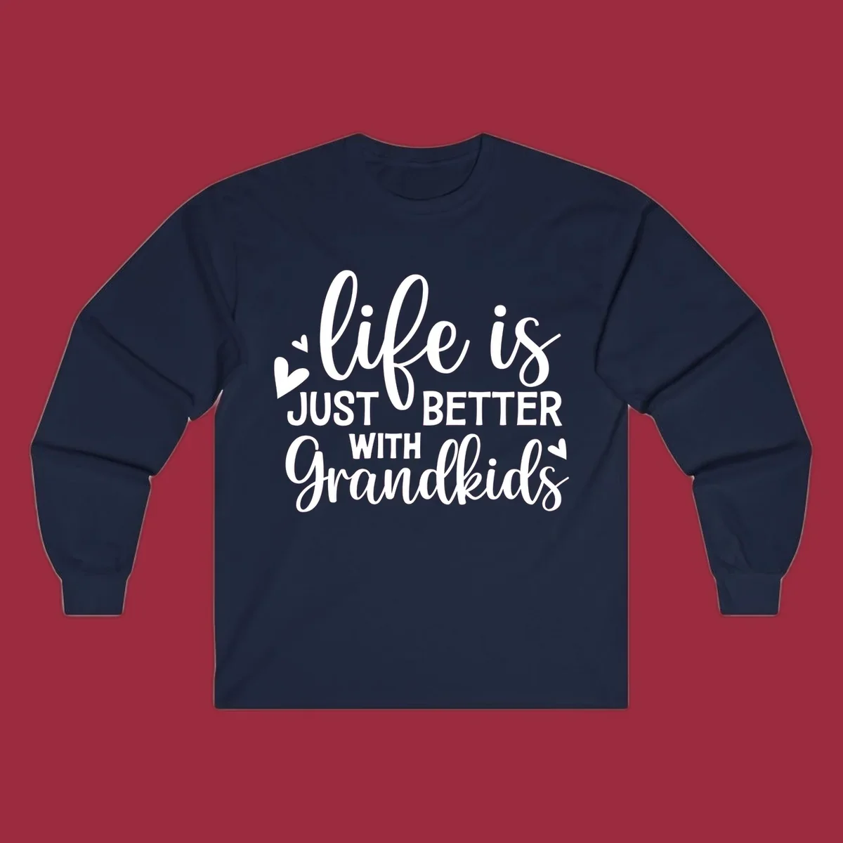 Typography design: life is just better with grandkids with hearts.
