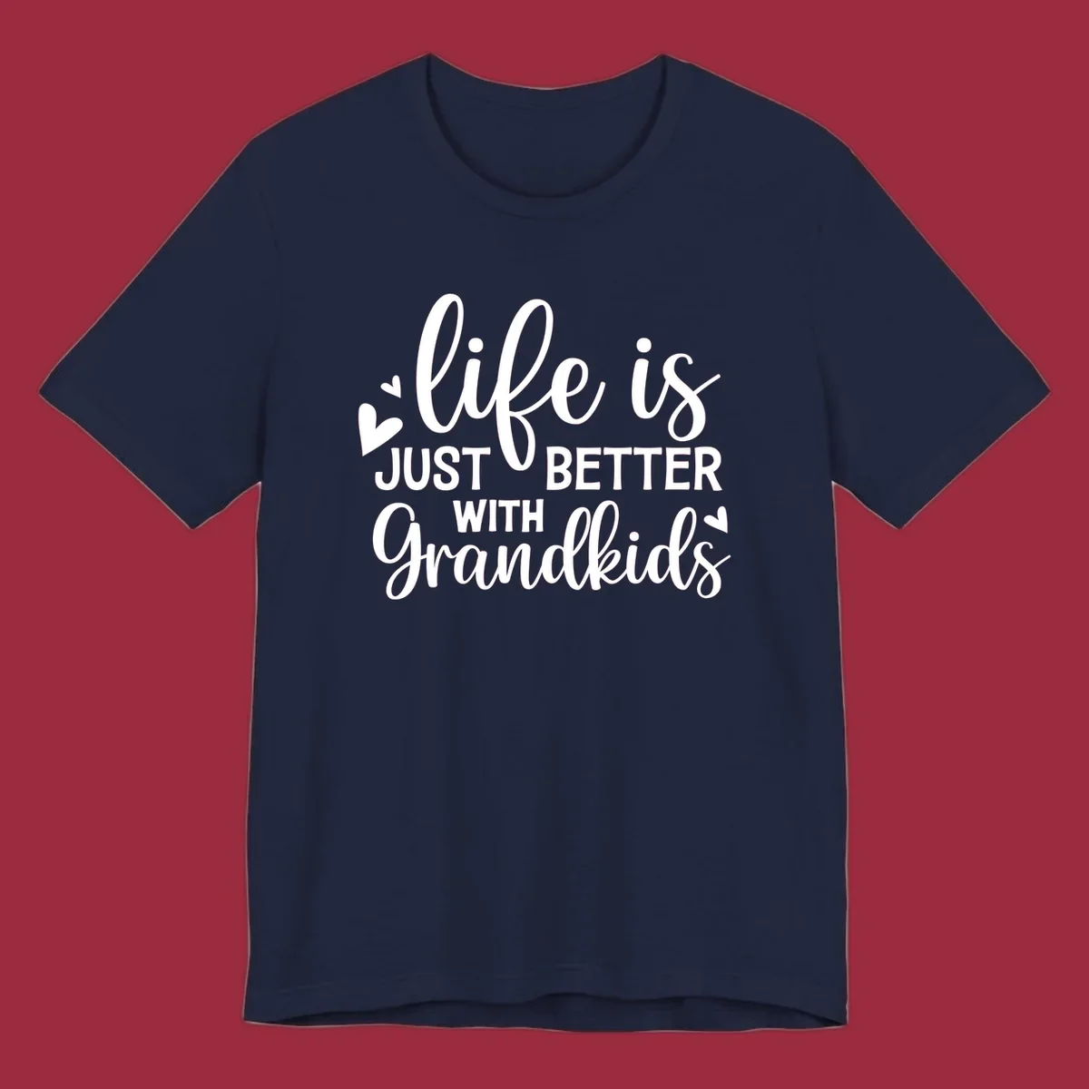 Typography design: life is just better with grandkids with hearts.