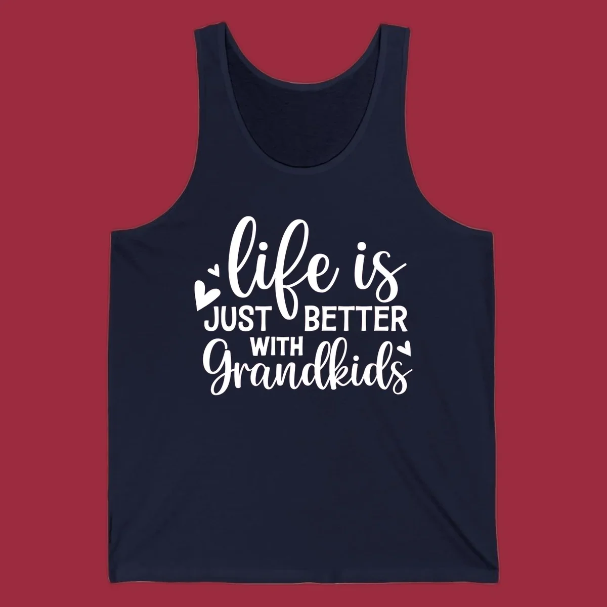 Typography design: life is just better with grandkids with hearts.