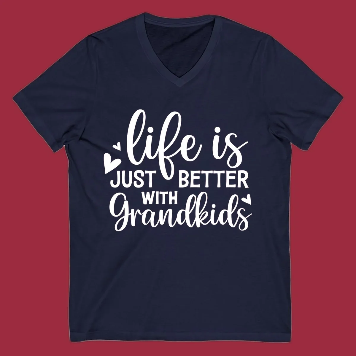 Typography design: life is just better with grandkids with hearts.