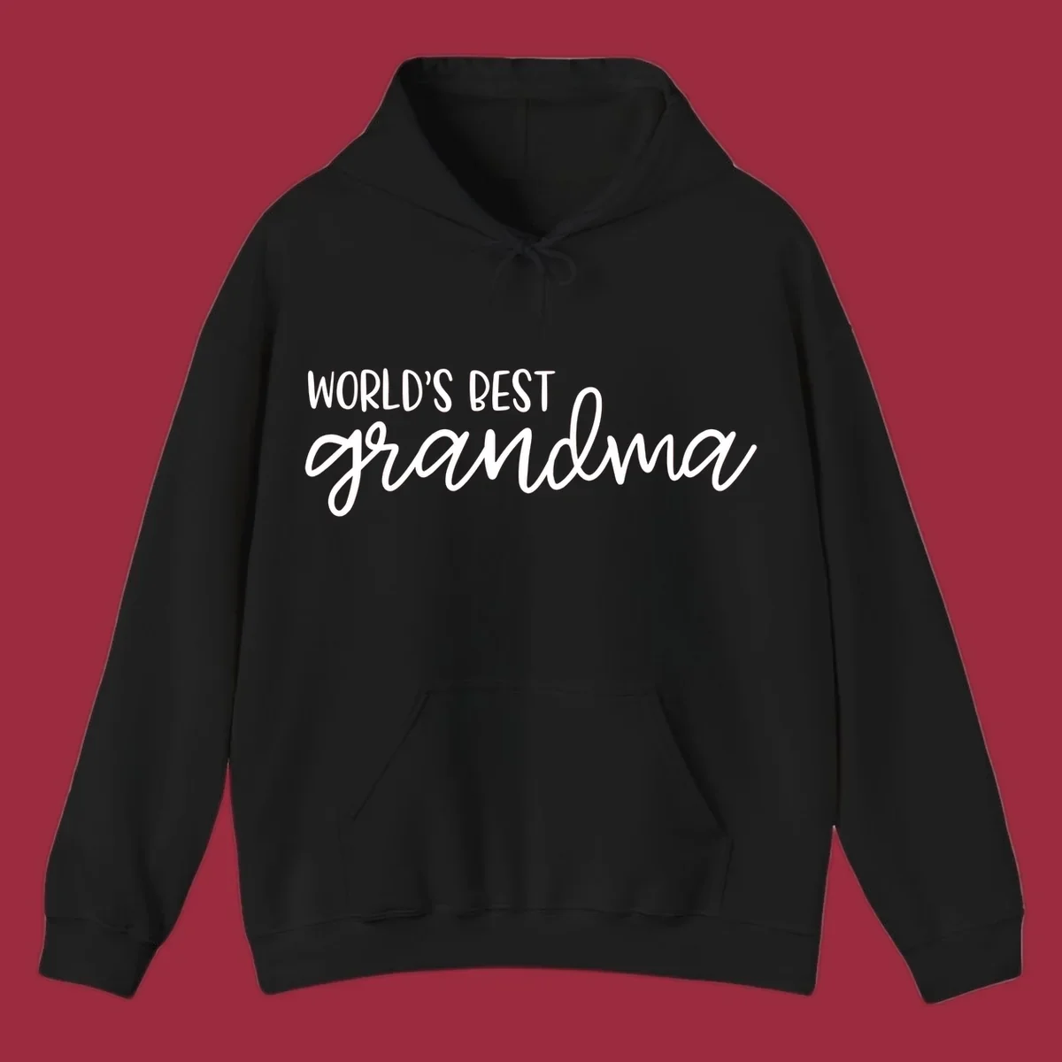 World's Best Grandma typography design in white on a black background.