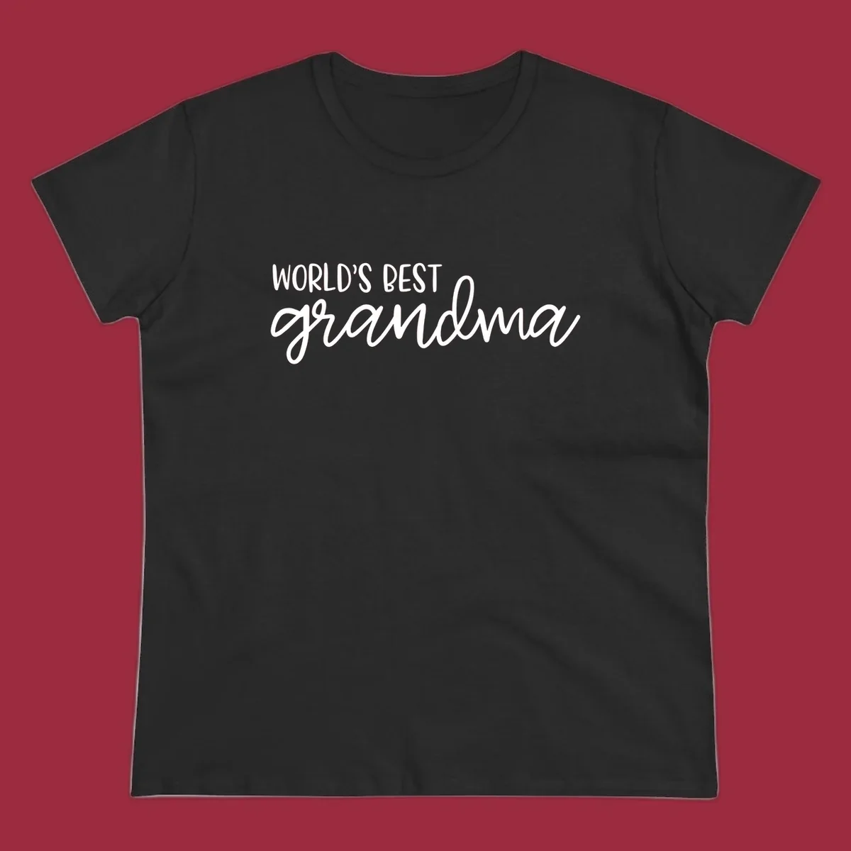 World's Best Grandma typography design in white on a black background.