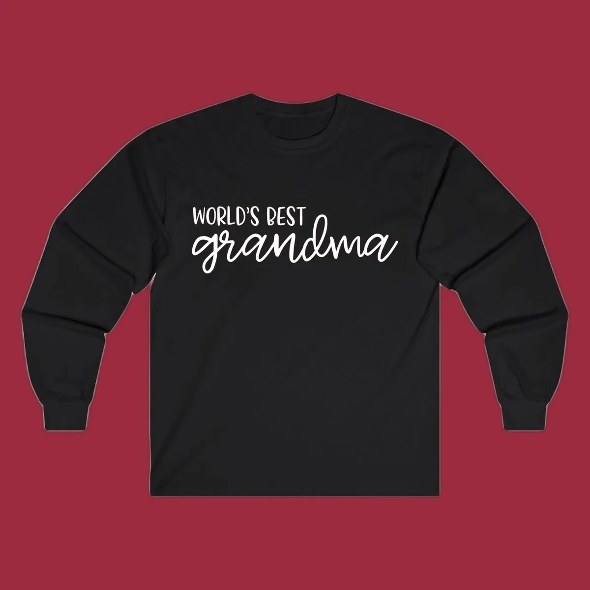 World's Best Grandma typography design in white on a black background.