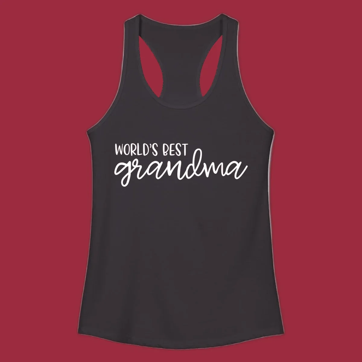 World's Best Grandma typography design in white on a black background.