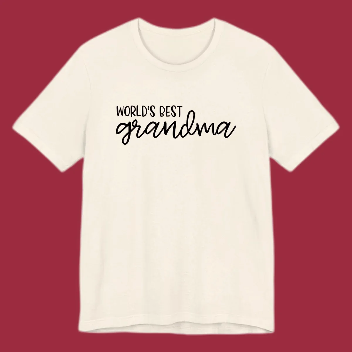 World's Best Grandma typography design in white on a black background.