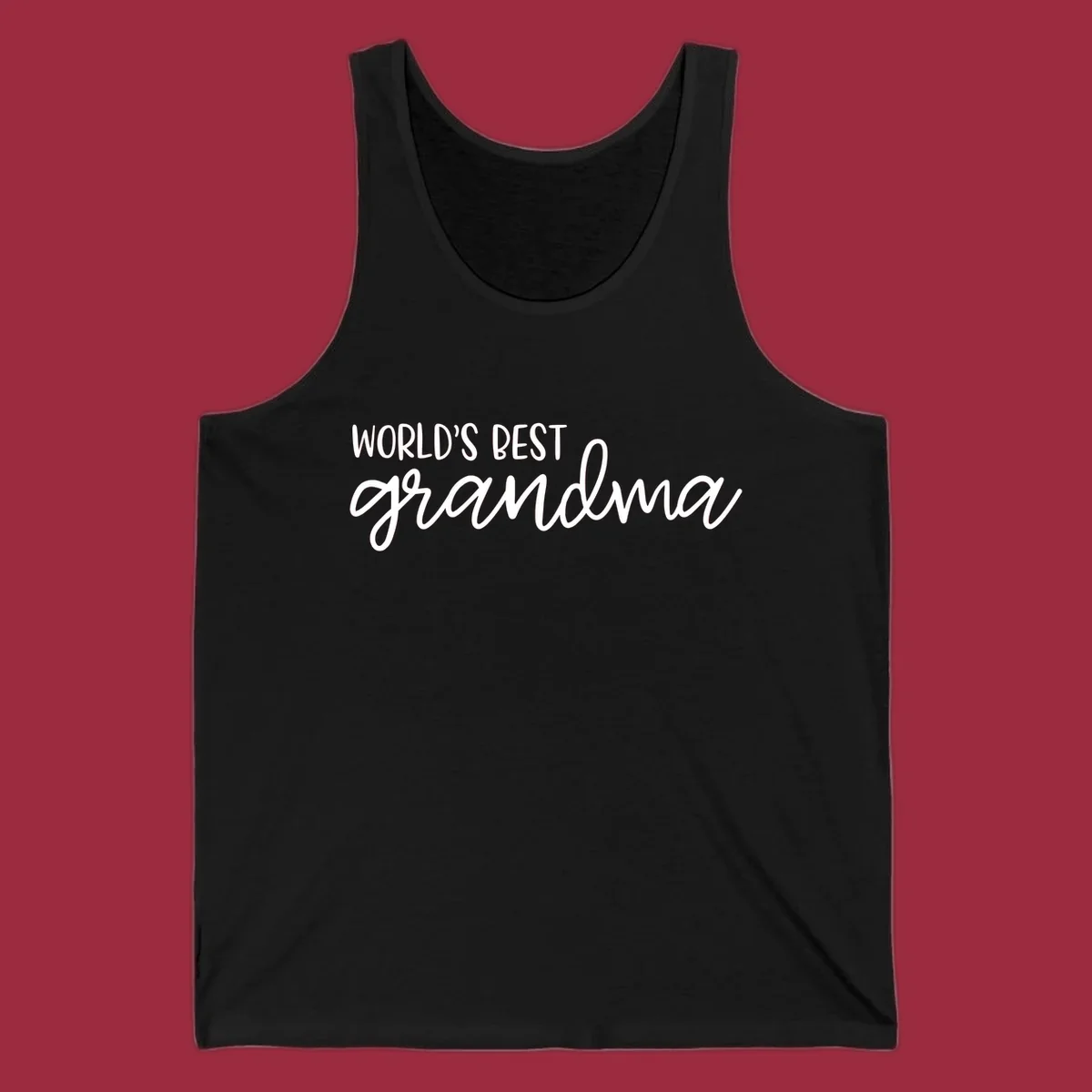 World's Best Grandma typography design in white on a black background.