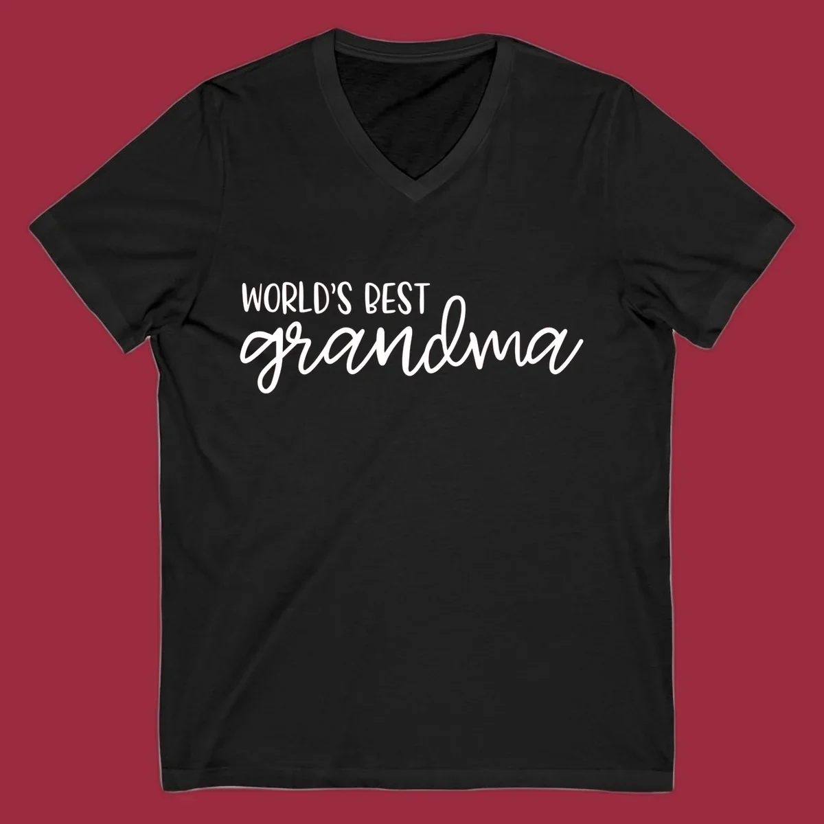 World's Best Grandma typography design in white on a black background.