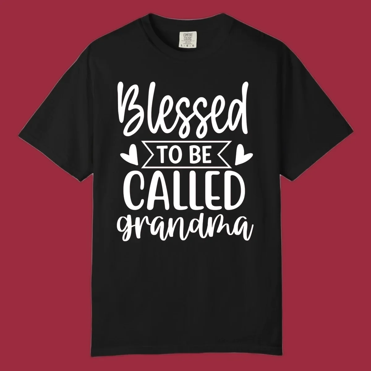 Blessed to be called grandma text with hearts