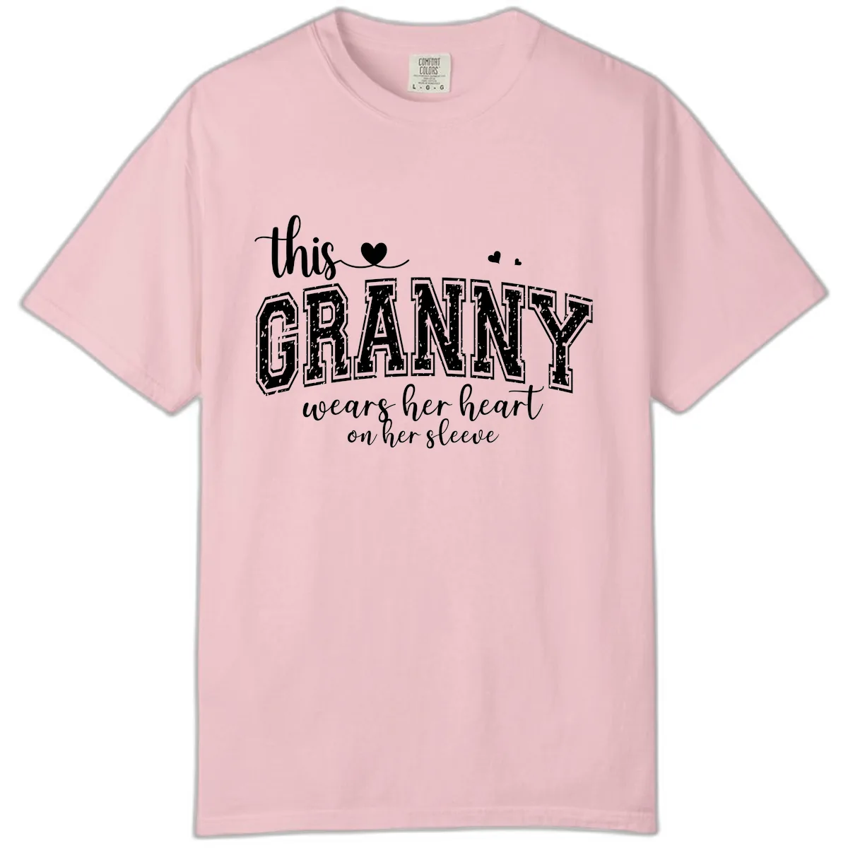This Granny Wears Her Heart On Her Sleeve Comfort Color in Blossom