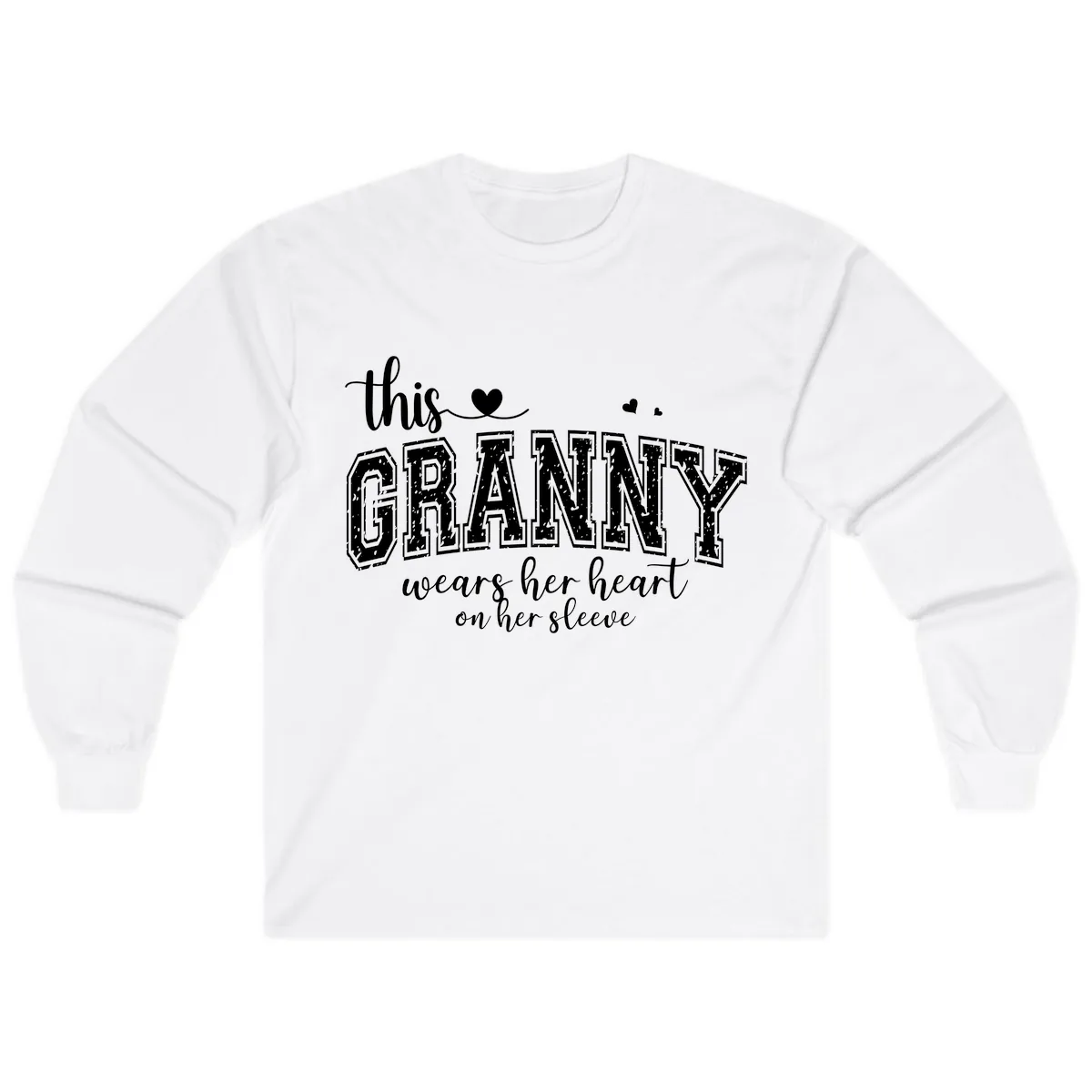 This Granny Wears Her Heart On Her Sleeve Long Sleeve in White