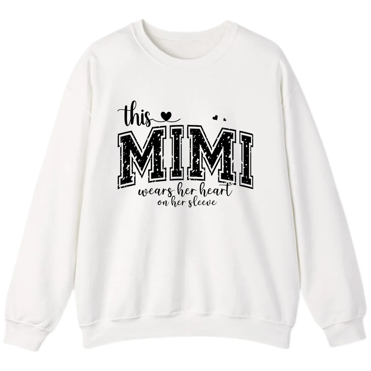 This Mimi Wears Her Heart On Her Sleeve Sweatshirt in White