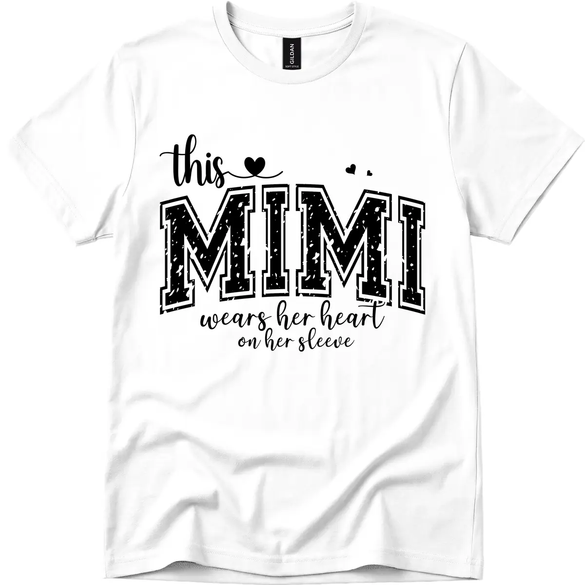 This Mimi Wears Her Heart On Her Sleeve T-Shirt in White