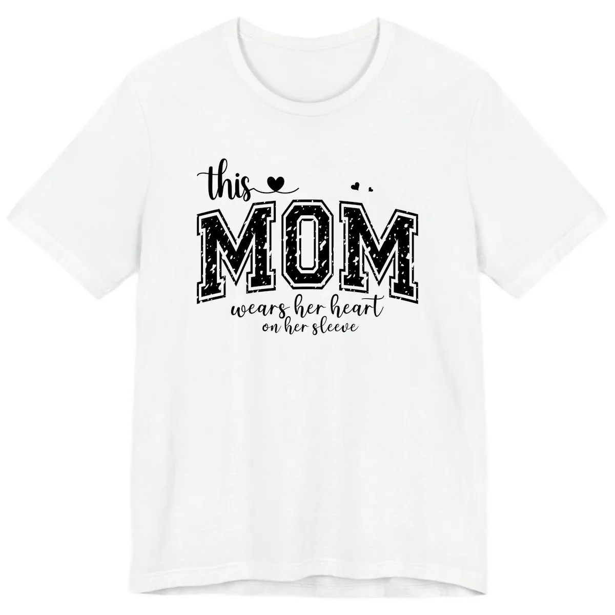 This Mom Wears Her Heart On Her Sleeve Premium T-Shirt in White