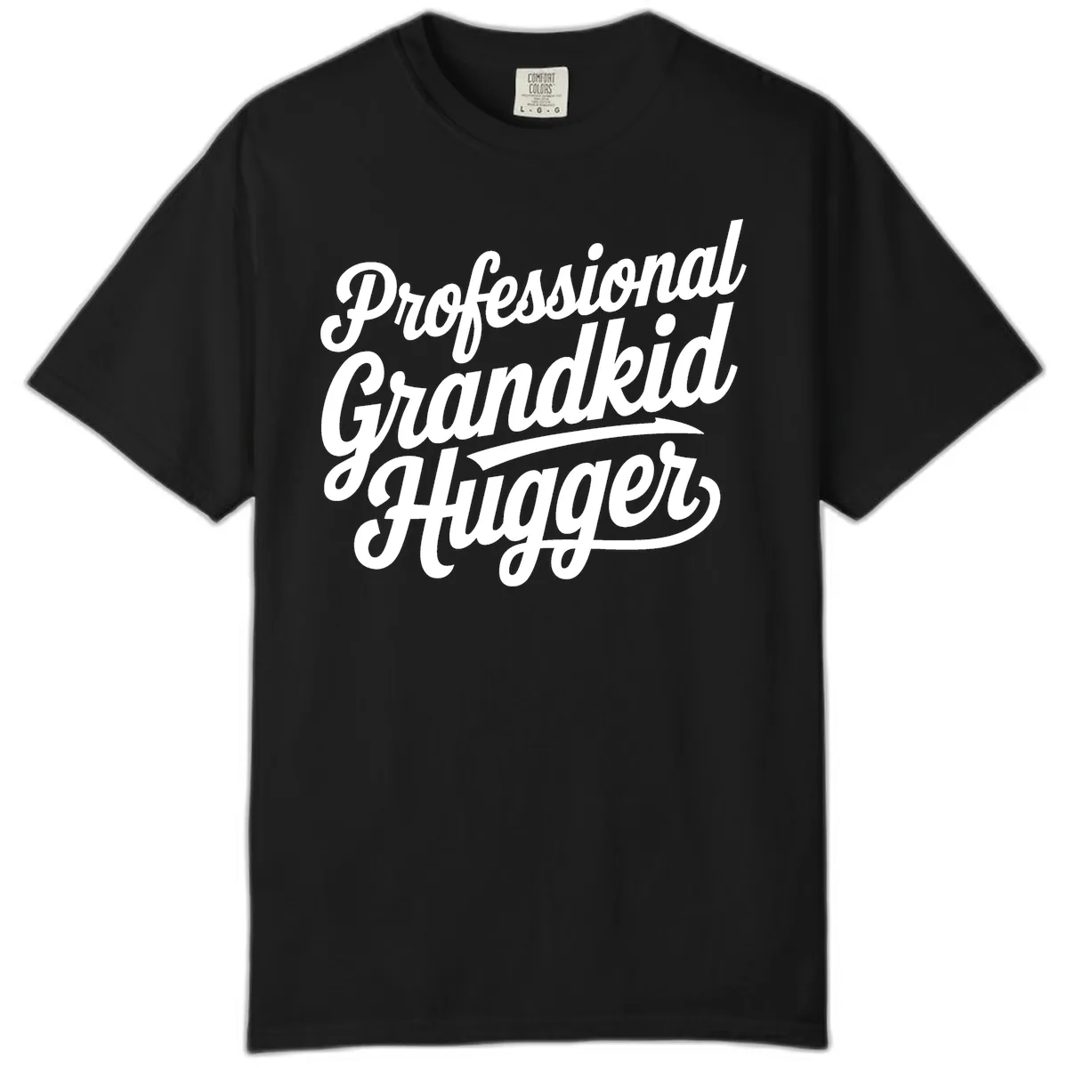 Professional Grandkid Hugger Typography Comfort Color in Black