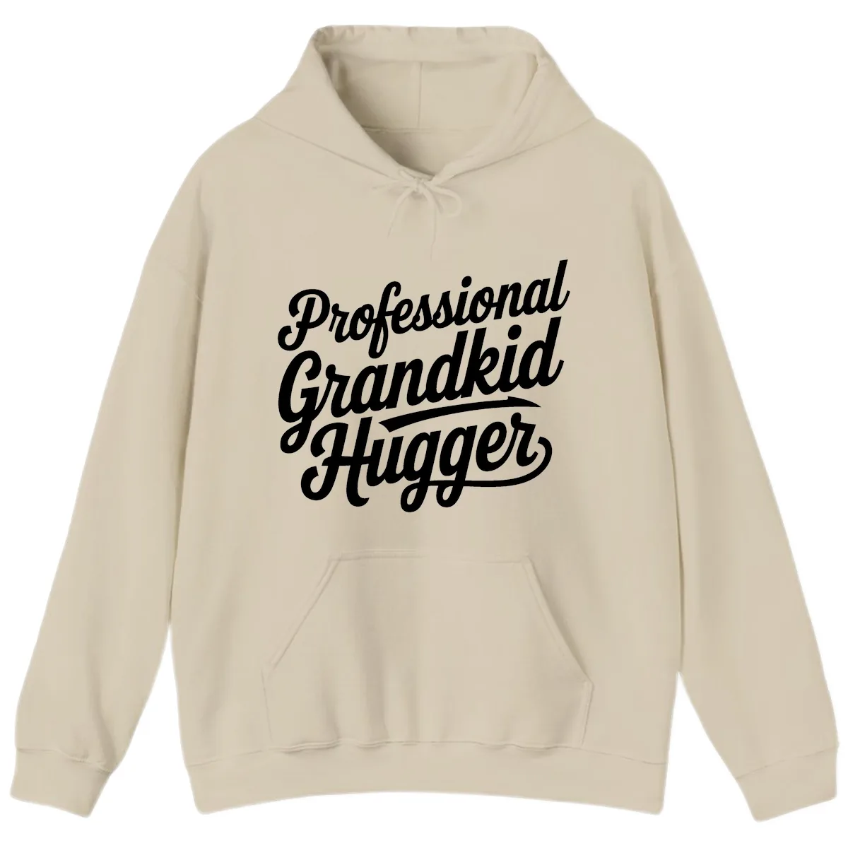 Professional Grandkid Hugger Typography Hoodie in Sand
