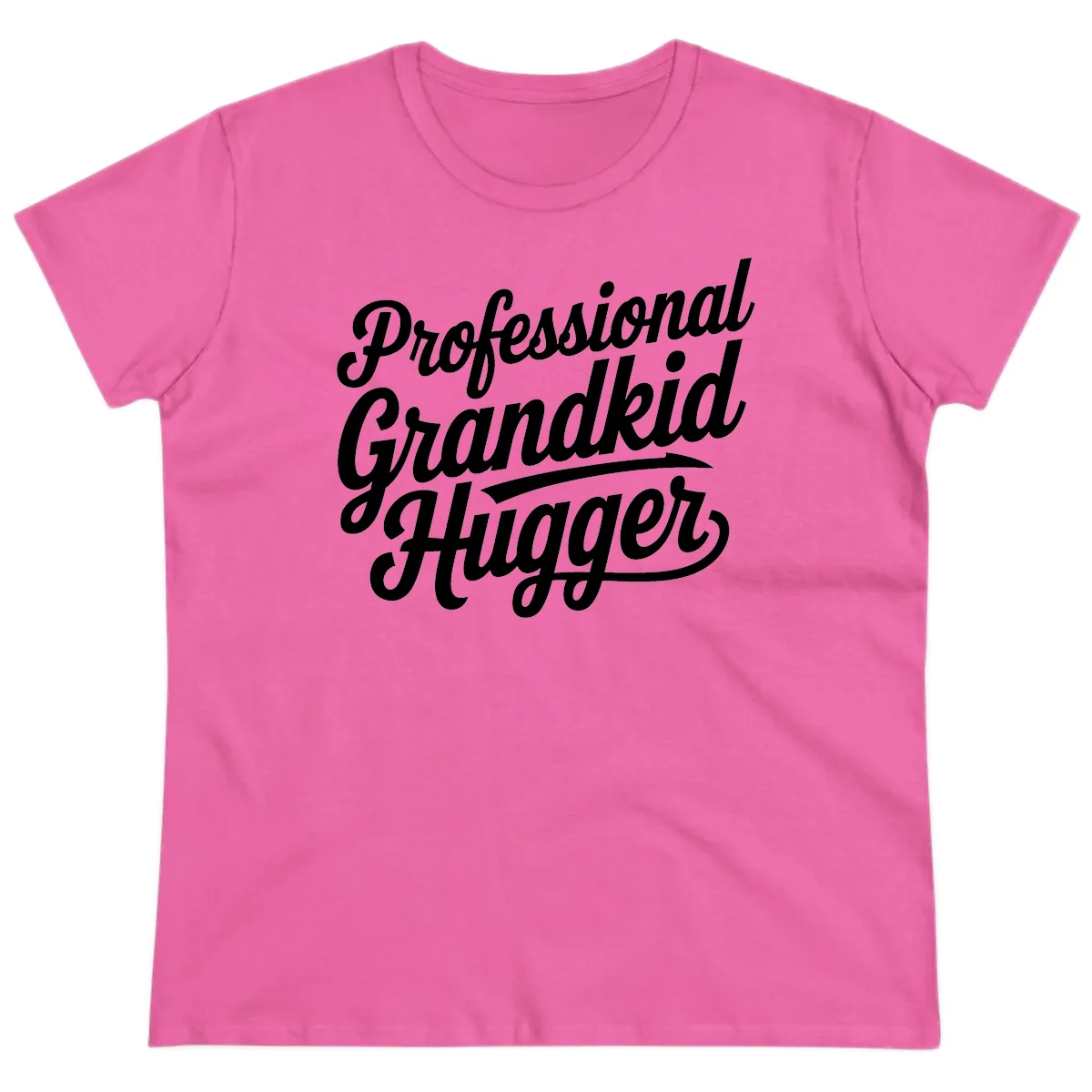 Professional Grandkid Hugger Typography Ladies Tee in Azalea