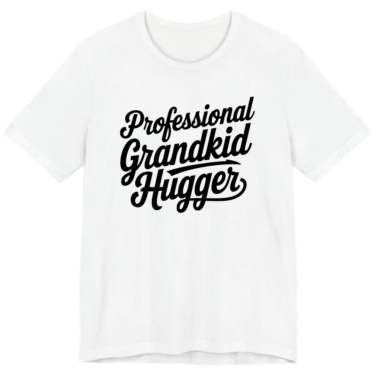 Professional Grandkid Hugger Typography Premium T-Shirt in White