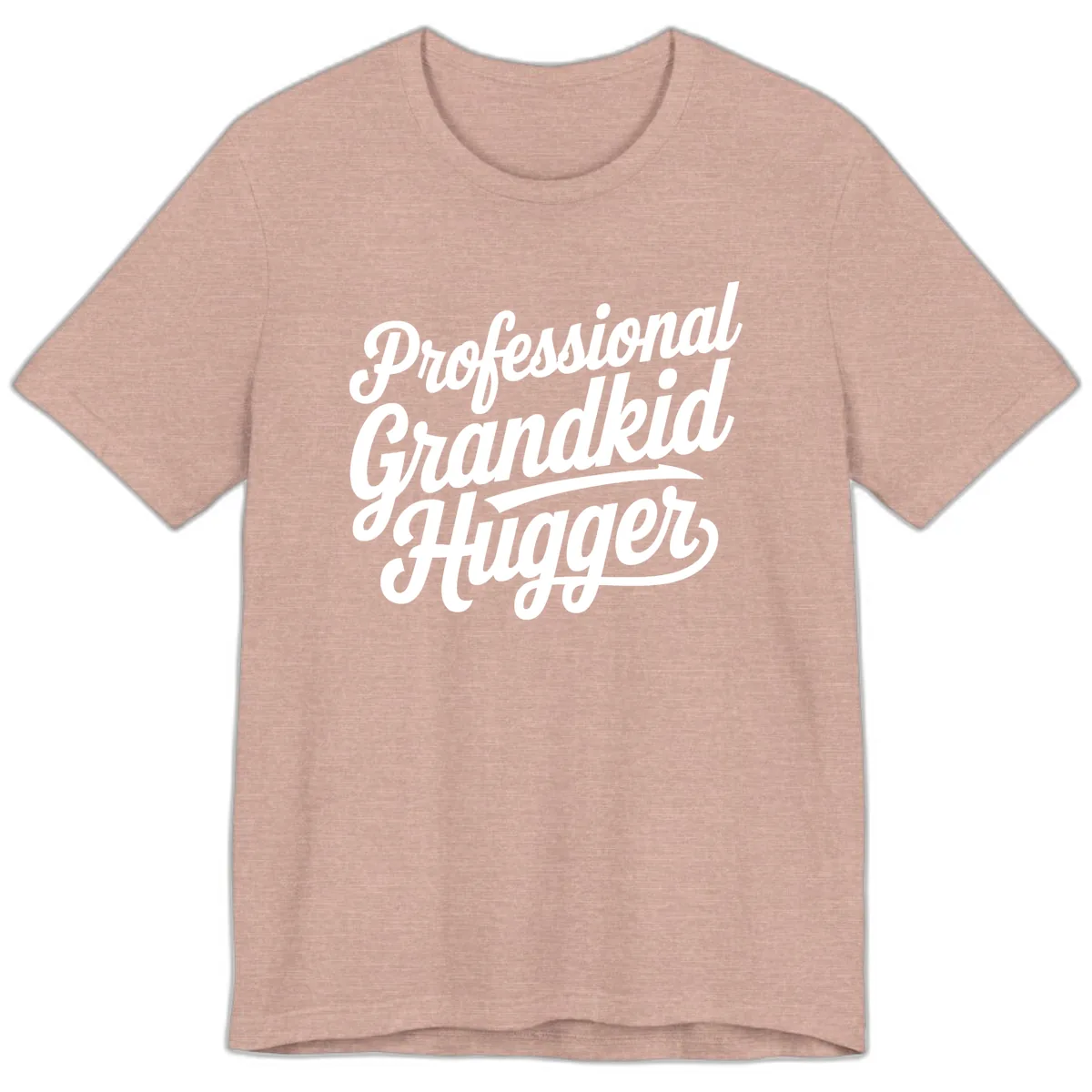 Professional Grandkid Hugger Typography Premium T-Shirt in Heather Prism Peach