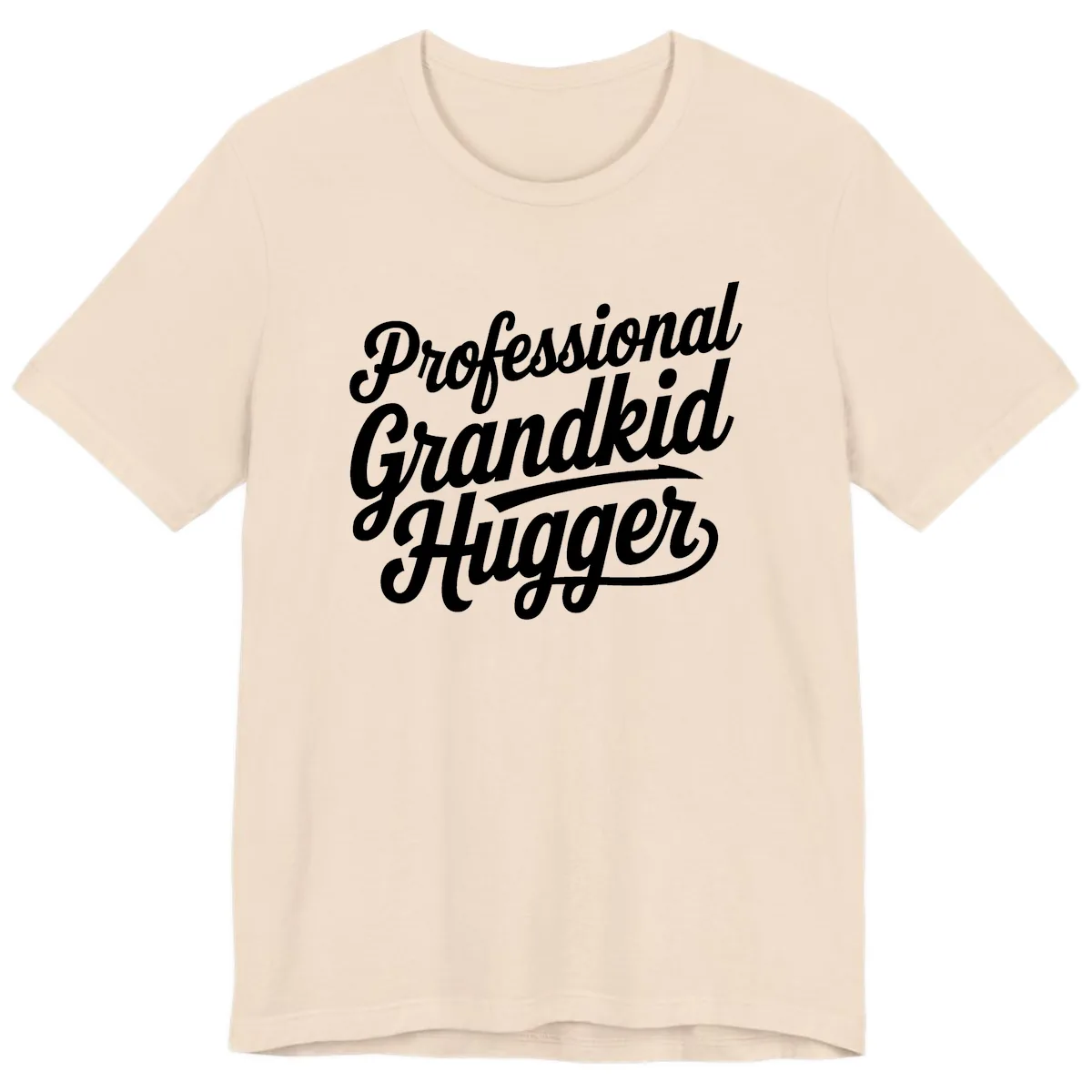 Professional Grandkid Hugger Typography Premium T-Shirt in Soft Cream