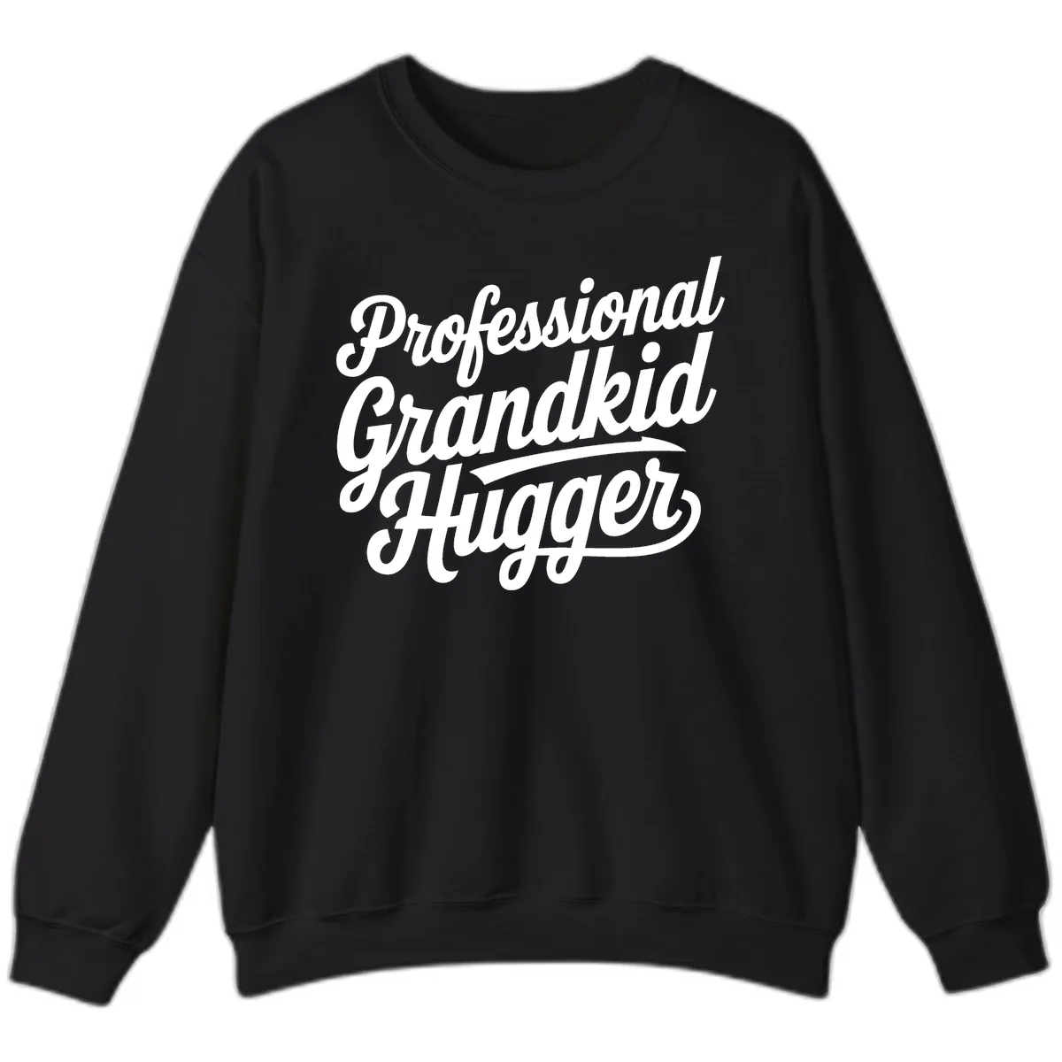 Professional Grandkid Hugger Typography Sweatshirt in Black