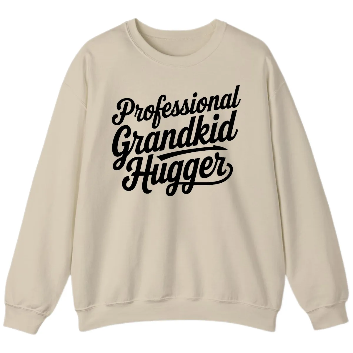 Professional Grandkid Hugger Typography Sweatshirt in Sand