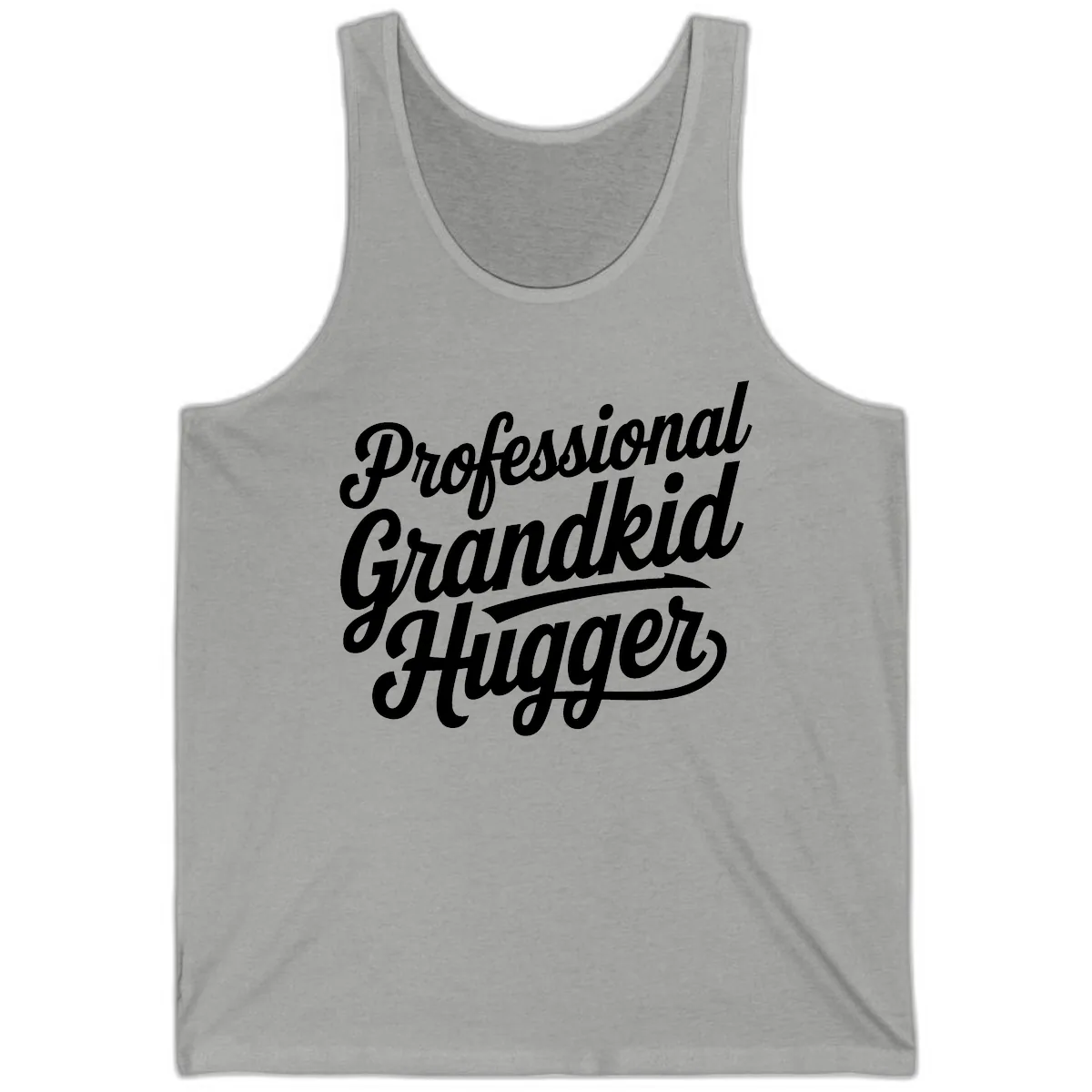 Professional Grandkid Hugger Typography Tank in Athletic Heather