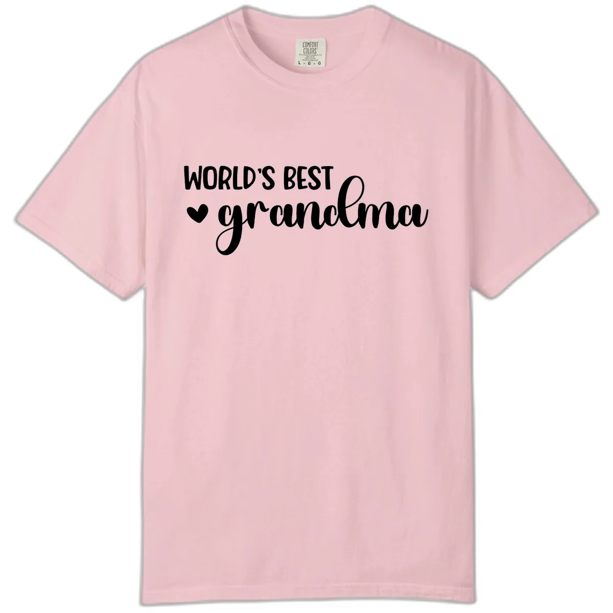 World's Best Grandma Typography Comfort Color in Blossom