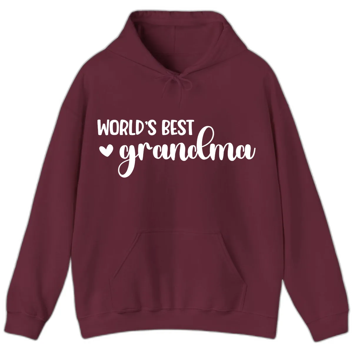 World's Best Grandma Typography Hoodie in Maroon