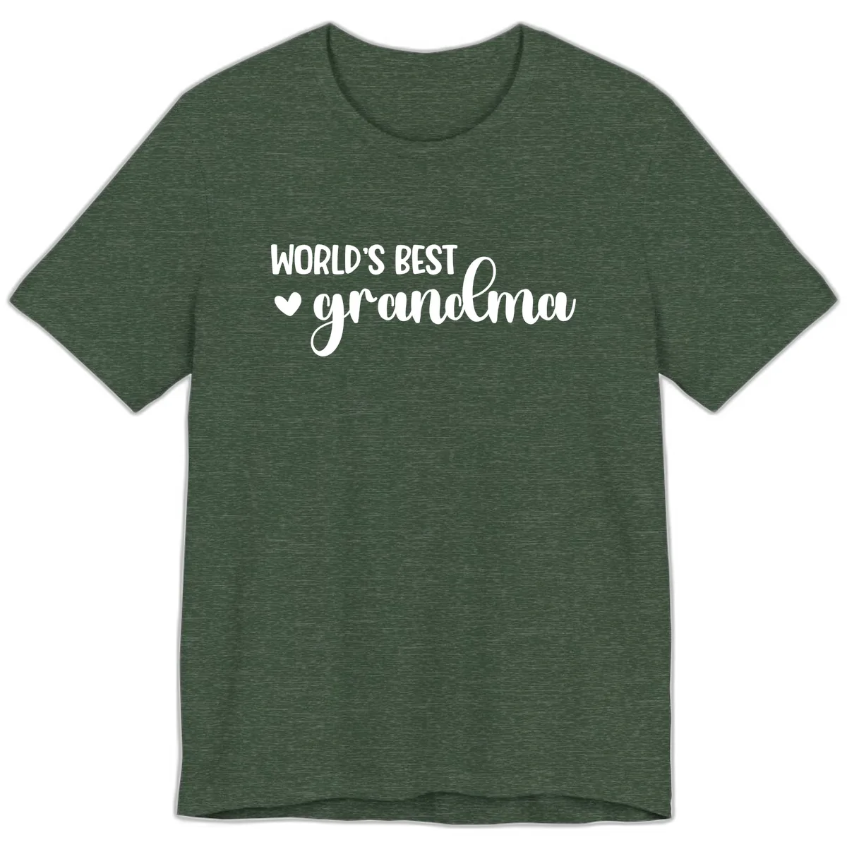 World's Best Grandma Typography Premium T-Shirt in Heather Forest