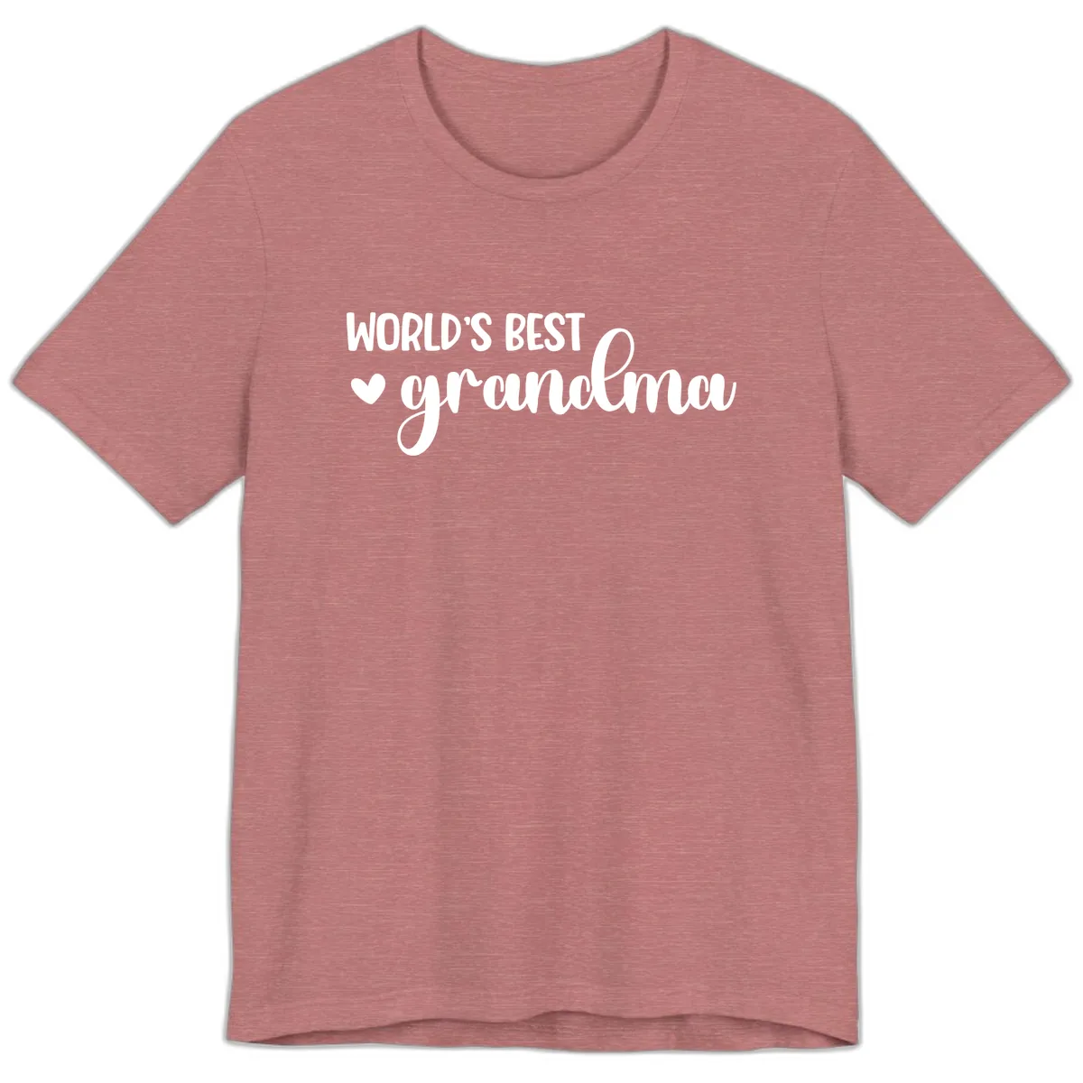 World's Best Grandma Typography Premium T-Shirt in Heather Mauve