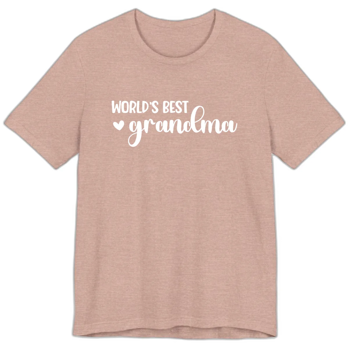 World's Best Grandma Typography Premium T-Shirt in Heather Prism Peach