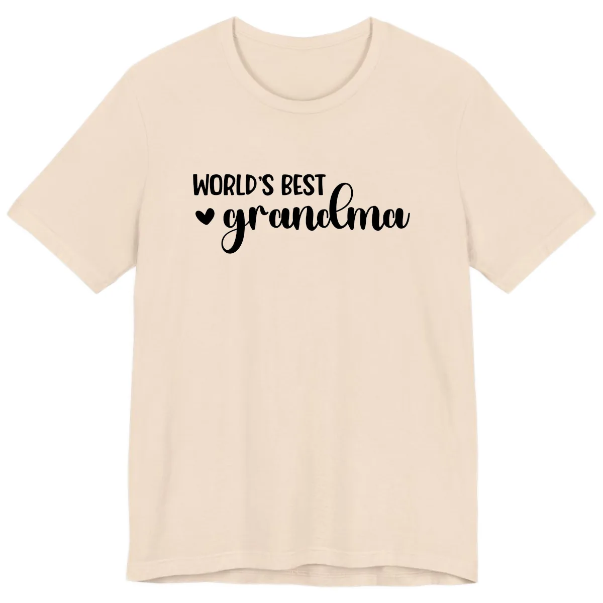 World's Best Grandma Typography Premium T-Shirt in Soft Cream