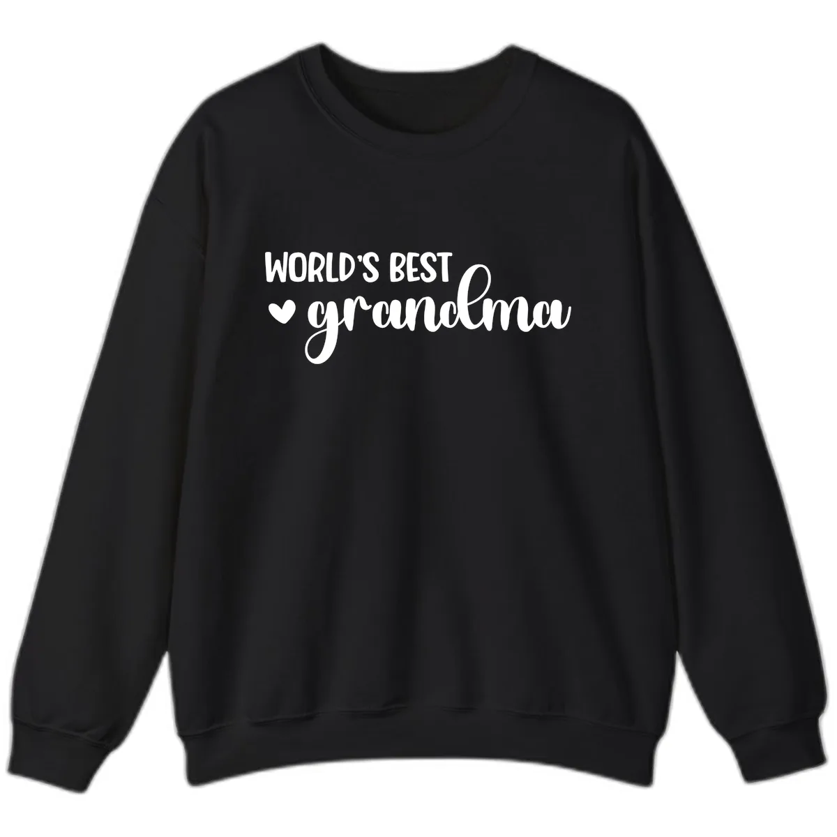 World's Best Grandma Typography Sweatshirt in Black